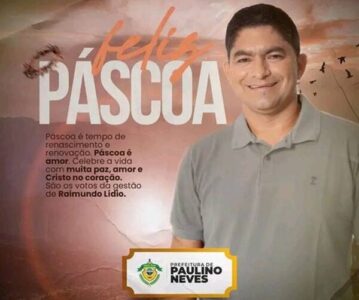 Prefeito Raimundo Lídio deseja uma Feliz Páscoa à todos os Paulinevense