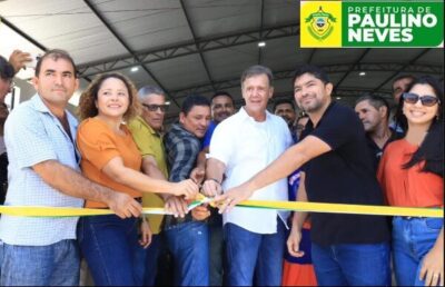 Prefeito Raimundo Lídio, entrega Mercado do Produtor Rural, uma retroescavadeira e um barco com motor