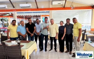 Prefeito Walace Azevedo, se reuniu com Marcos Aurélio, Diretor da Caema