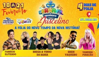 A cidade de Presidente Juscelino vive um “Carnaval do Novo Tempo da Nova História”