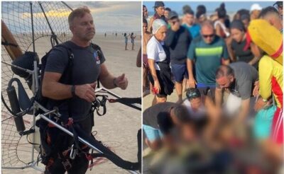 TRAGÉDIA: Morre dono do Bar Adventure após acidente com paramotor na praia do Calhau, em São Luís