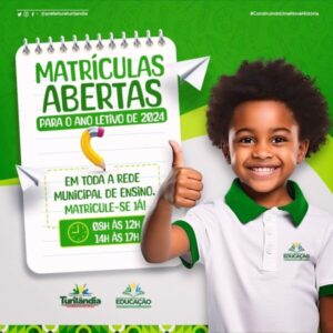 Rede municipal de ensino de Turilândia está com matrículas abertas