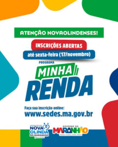 Nova Olinda do Maranhão: Inscrições abertas para programa Minha Renda