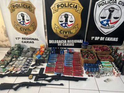 POLÍCIA CIVIL DO MARANHÃO DESMONTA ESQUEMA DE VENDA CLANDESTINA DE MUNIÇÕES E ARMAS DE FOGO EM CAXIAS