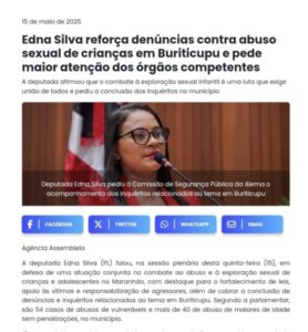 Abuso de crianças em Buriticupu: Esposa do prefeito cobrava outras autoridades enquanto município omitiu dados