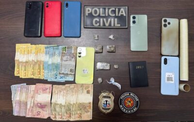 EM GUIMARÃES, POLÍCIA CIVIL CUMPRE SEIS MANDADOS DE BUSCA E APREENSÃO E PRENDE DOIS INDIVÍDUOS EM FLAGRANTE PELO CRIME DE TRÁFICO DE DROGAS