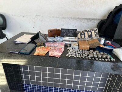 OPERAÇÃO DA POLÍCIA CIVIL APREENDE DROGAS E PRENDE HOMEM EM PALMEIRÂNDIA