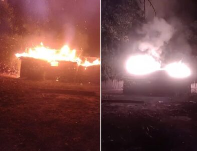 Incêndio com suspeitas de origem criminosa destrói casa de taipa na zona rural de São João Batista