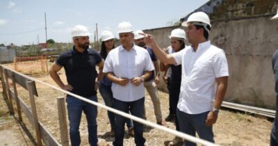 André Fufuca acompanha obras da primeira piscina olímpica pública…