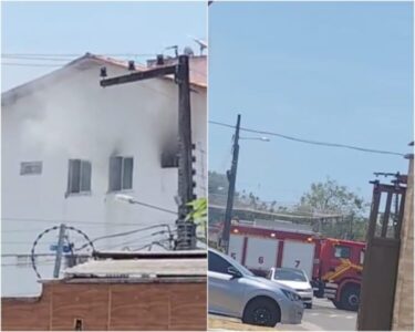 Fogo consome apartamento e apavora os moradores no bairro Turu, em São Luís