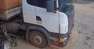 Carreta desgovernada invade casa e fere três pessoas em Açailândia