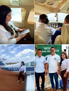 VÍDEO: Mariana Carvalho “corta” o Maranhão em avião de dono de cartório