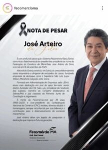 Morre José Arteiro da Silva, ex-presidente da Fecomércio, aos 86 anos