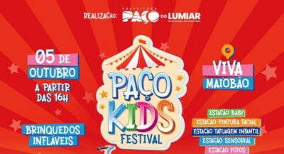 Paço Kids Festival: Prefeitura de Paço do Lumiar vai realizar grande festa para as crianças no Viva Maiobão.