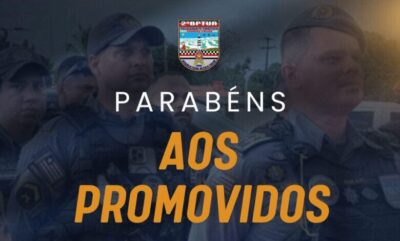 O Comandante do 2º Batalhão de Polícia Militar de Turismo (2º BPTur), Major QOPM Giuseppe Ramon Garcez, juntamente com seus oficiais e praças, parabeniza os recém-promovidos
