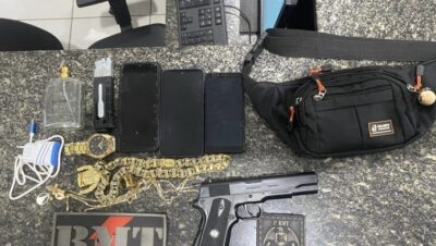 Polícia apreende simulacro de arma de fogo dentro de coletivo em São Luís