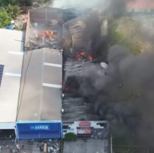 Incêndio destrói loja de móveis e cinema em Santa Inês