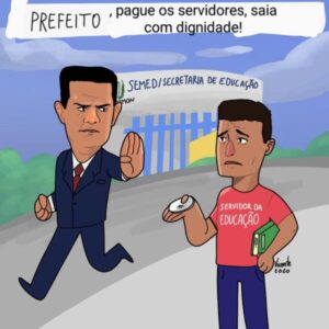 Luciano Leitoa tropeça na própria língua e esquece manifestação dos professores