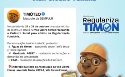 Prefeitura de Timon realiza Cadastro Social para Regularização Fundiária na Vila Cícero Ferraz
