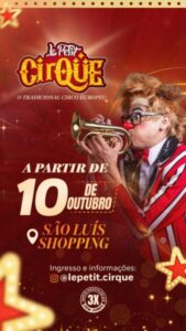 Estreia do Le Petit Cirque movimenta São Luís a partir de 10 de outubro