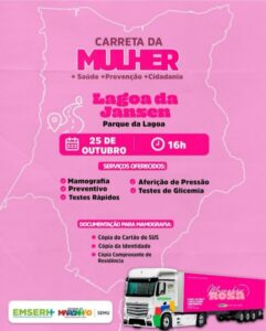 Carreta da Mulher Maranhense terá edição especial no Parque da Lagoa da Jansen neste sábado (25)