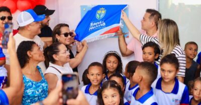 Prefeito Joãozinho Pavão inaugura nova escola no povoado Ponta D’Areia de São Bento
