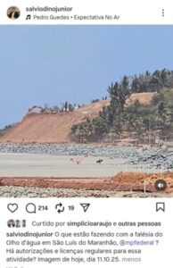 Após cobrança do irmão de Dino, MPF apresenta ação para suspender obra da Litorânea