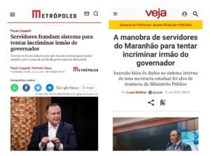Repercute nacionalmente fraude no sistema da Sinfra para incriminar irmão do governador Brandão
