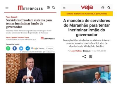 Repercute nacionalmente fraude no sistema da Sinfra para incriminar irmão do governador Brandão