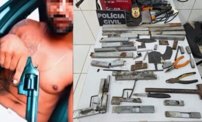 Homem é preso em Timon por fabricar armas e postar vídeo com revólver