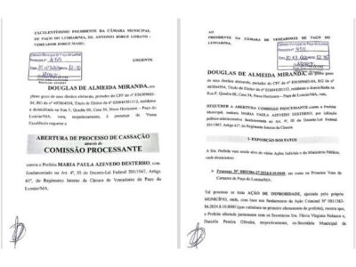 Prefeita afastada de Paço do Lumiar é alvo de pedidos de cassação na Câmara