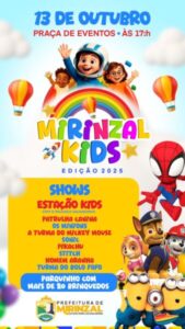 Mirinzal se prepara para o “Mirinzal Kids 2025”, um grande evento em comemoração ao Dia das Crianças