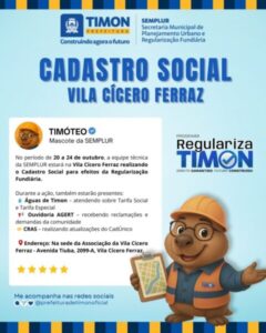 Prefeitura de Timon realiza Cadastro Social para Regularização…