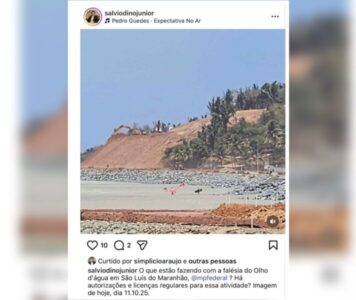 Estranha coincidência: Cinco dias após críticas de irmão de Dino, MPF pede para parar obras de extensão da nova Litorânea