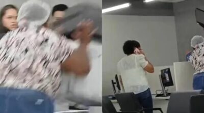 Mulher quebra computadores da Equatorial Piauí em revolta por falta de energia, em Teresina