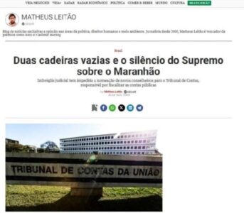 DEU NA VEJA: Duas cadeiras vazias e o silêncio do Supremo sobre o Maranhão