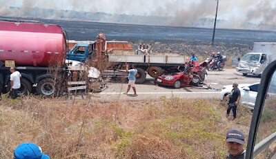 PRF divulga detalhes sobre engavetamento com 14 veículos na BR-135 em São Luís