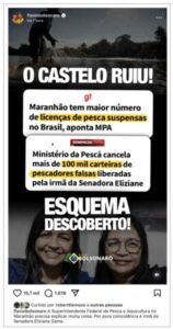 Senador Flávio Bolsonaro reproduz matéria do Blog do Domingos Costa