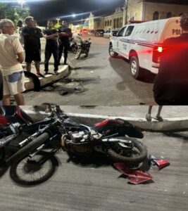 Acidente de trânsito é registrado na Praça Gomes de Sousa, em Itapecuru Mirim/MA