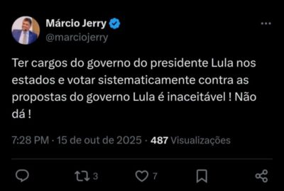 A incoerência de Márcio Jerry