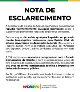 SSP nega inquérito contra deputados federais e secretário do Ministério do Esporte