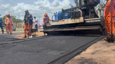 Pinheiro-MA: Bairro Pacas recebe serviços de recapeamento asfáltico