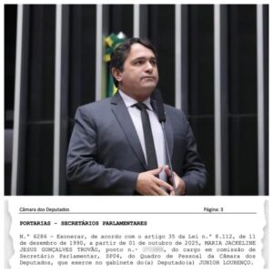 Deputado Júnior Lourenço demite sogra após denúncia de nepotismo