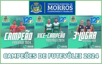 Prefeitura de Morros, já comemora seu aniversário de 126 anos, com sucesso no esporte