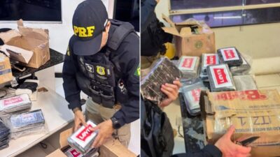 PRF apreende 22 kg de cocaína em caminhão de sucata