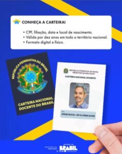 ATENÇÃO: Professores já podem emitir a Carteira Nacional Docente; saiba como solicitar o benefício