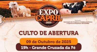 Culto evangélico marcará início da Expocapril2025 em Bequimão nesta quinta-feira (9)