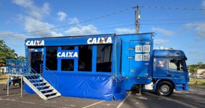 Caminhão da Caixa chega a Bequimão para reforçar serviços no município