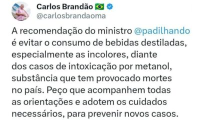 Brandão alerta maranhenses sobre risco de bebidas com metanol após recomendação do governo federal