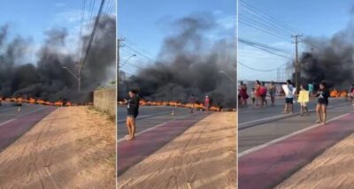 Moradores bloqueiam MA-203 por falta de infraestrutura em bairros da Raposa